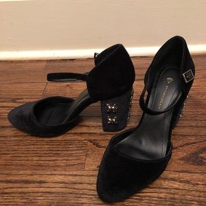 Anthropologie Shoes - NBW FarylRobin Beaded Velvet Heels Anthropologie Shoes - NBW FarylRobin Beaded Velvet Heels